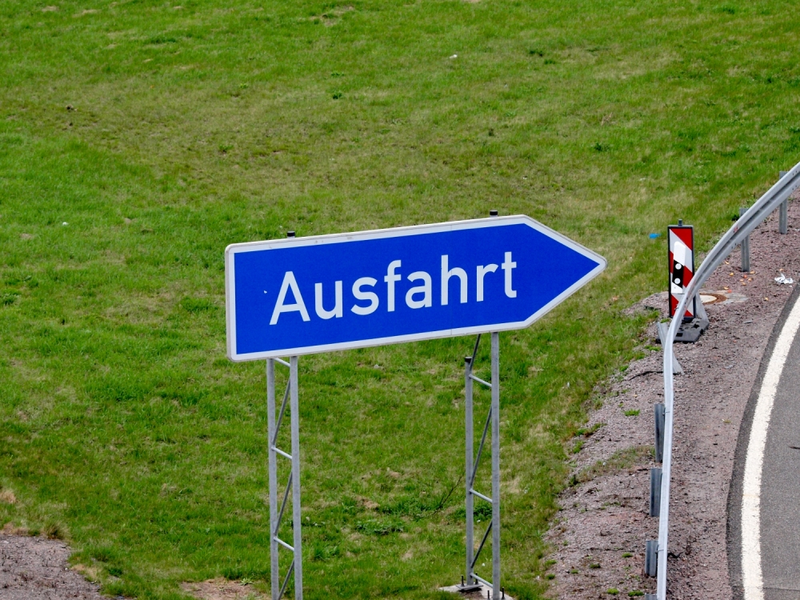 Ausfahrts-Schild an einer Autobahn - Foto: über dts Nachrichtenagentur