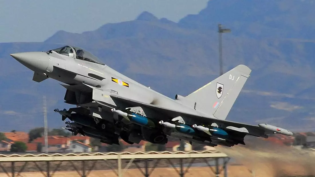 Britisches Kampfflugzeug Eurofighter Typhoon (Archiv) - Bild: über dts Nachrichtenagentur