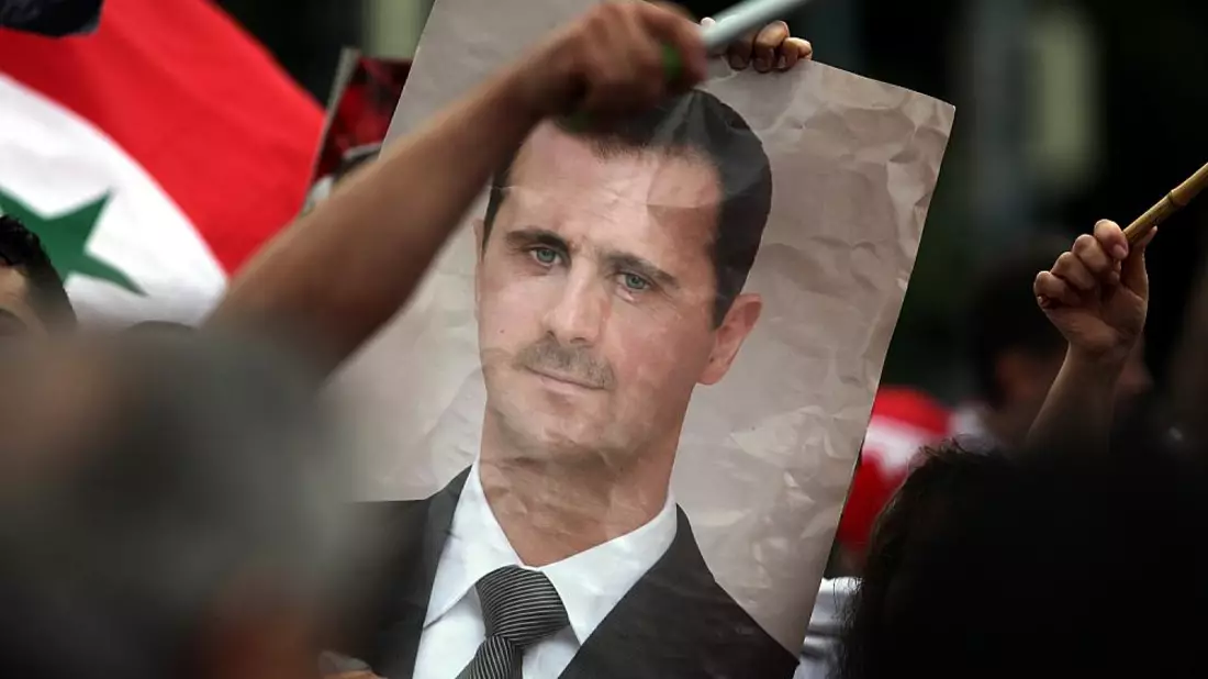 Bild von Baschar al-Assad auf einer Syrien-Demonstration (Archiv) - Bild: über dts Nachrichtenagentur