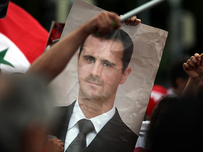 Bild von Baschar al-Assad auf einer Syrien-Demonstration (Archiv) - Foto: über dts Nachrichtenagentur