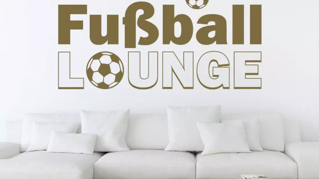 Stilvolle Wanddekoration für eine Fußball-Motto-Party - Bild: wandtattoo.de 