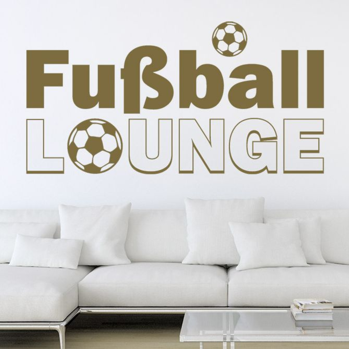 Stilvolle Wanddekoration für eine Fußball-Motto-Party - Foto: wandtattoo.de 