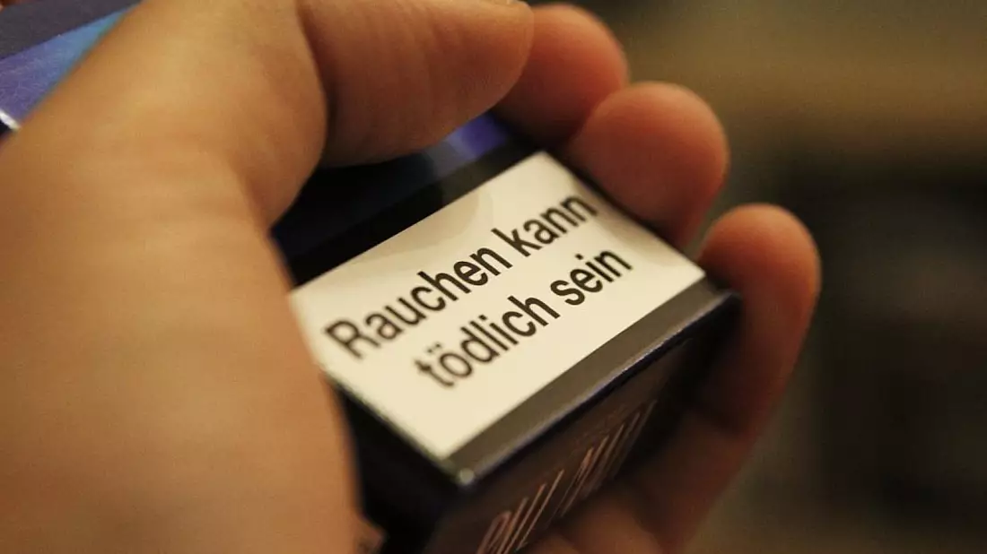 Raucherwarnung auf Zigarettenschachtel (Archiv) - Bild: über dts Nachrichtenagentur