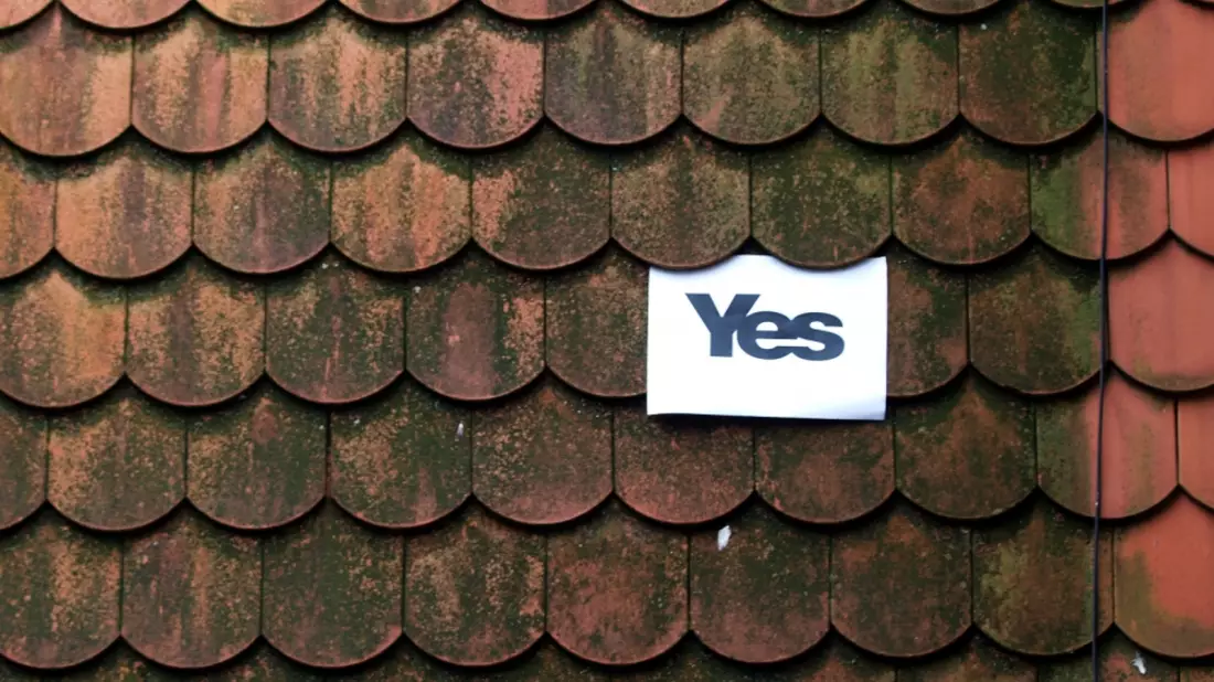 Yes-Plakat zum Referendum in Schottland - Bild: über dts Nachrichtenagentur