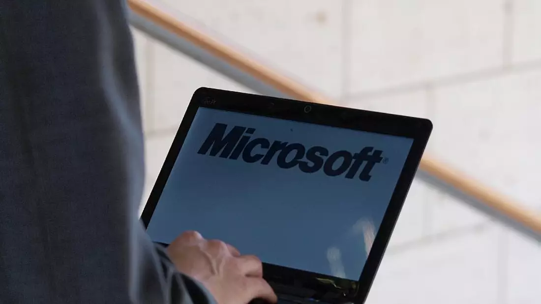 Microsoft-Logo auf einem Computer (Archiv) - Bild: über dts Nachrichtenagentur