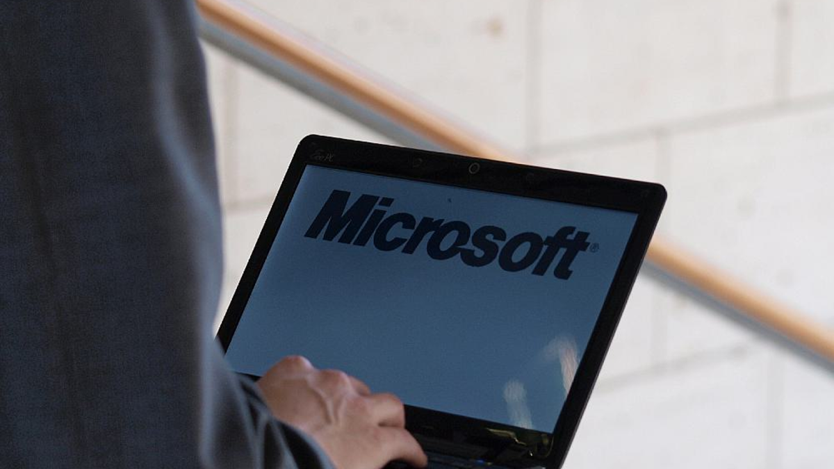 Microsoft-Logo auf einem Computer - Foto: über dts Nachrichtenagentur