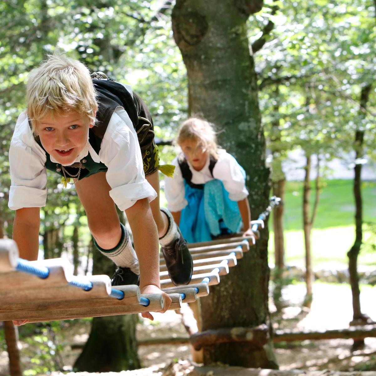 Abenteuer-Kletterwald des Kinderhotels.  - Foto: Foto: Kinderhotel Oberjoch  