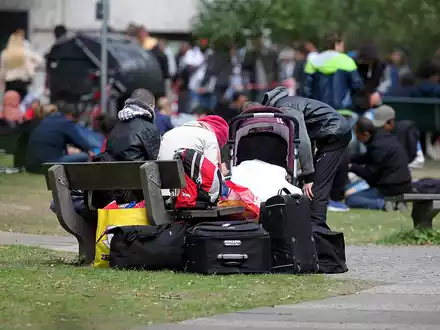 Flüchtlinge an einer Aufnahmestelle (Archiv) - Foto: über dts Nachrichtenagentur