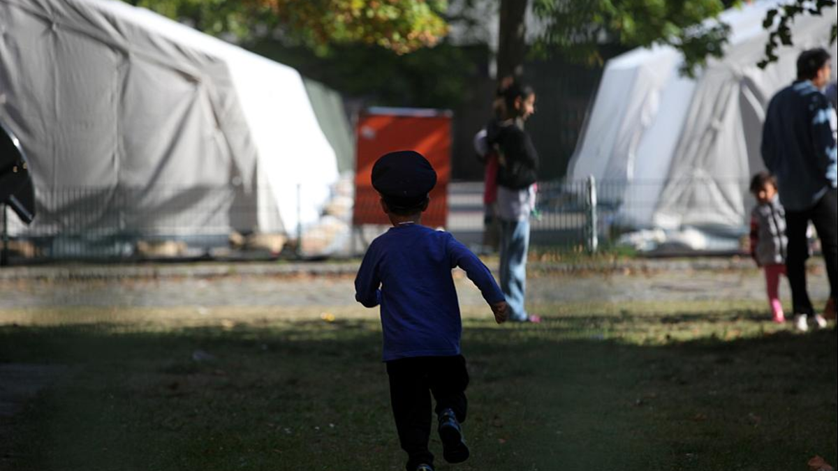 Flüchtlinge in einer 