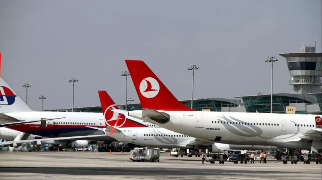 Flugzeuge am Flughafen Istanbul-AtatÃ¼rk - Bild: über dts Nachrichtenagentur