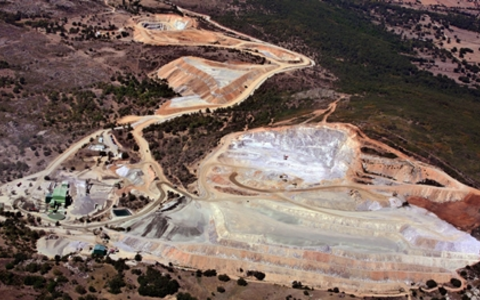 Luftansicht der Los Santos-Mine - Foto: Almonty Industries