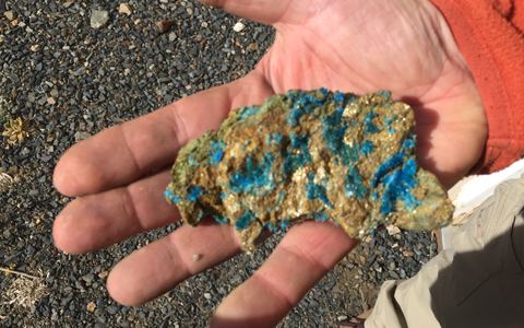 Kupfer- und Goldvererzung - Foto: Broadway Gold Mining