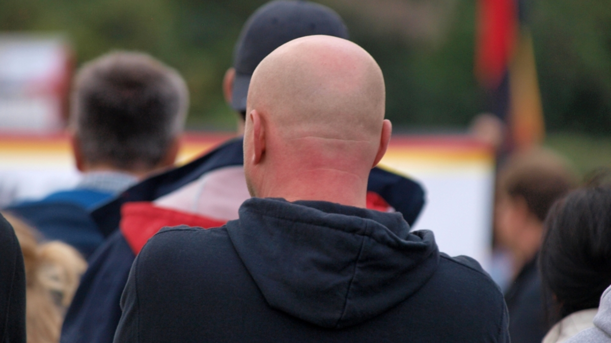 Rechtsradikaler bei Protest in Chemnitz - Foto: über dts Nachrichtenagentur