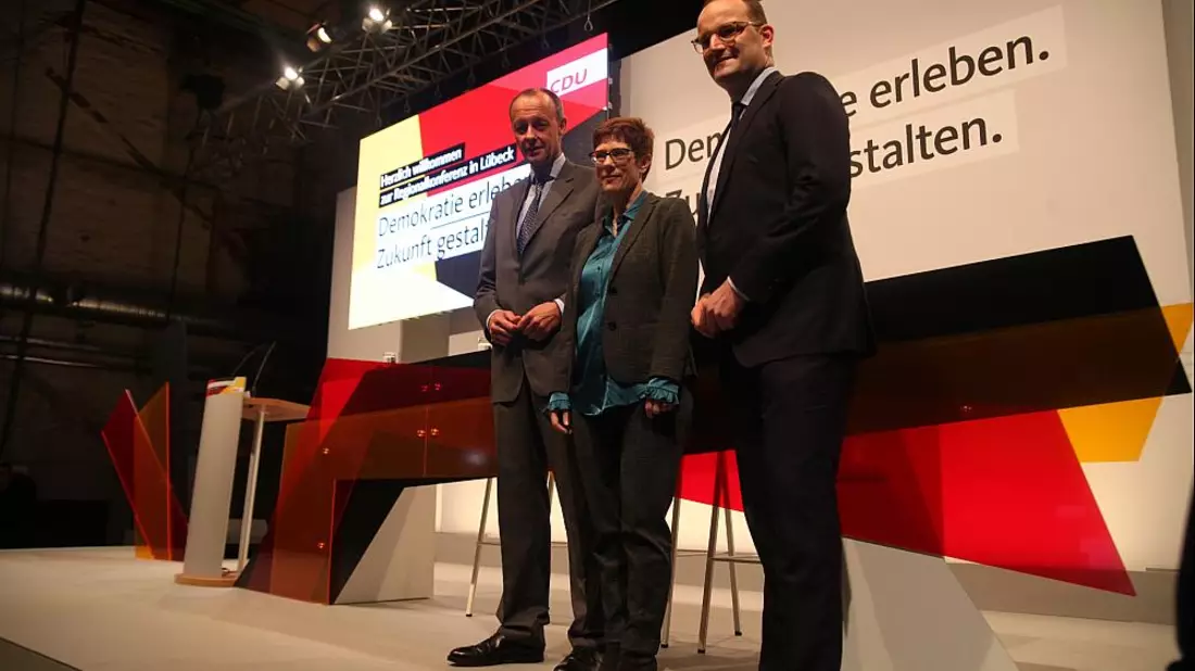 Friedrich Merz, Annegret Kramp-Karrenbauer und Jens Spahn in 2018 (Archiv) - Bild: über dts Nachrichtenagentur