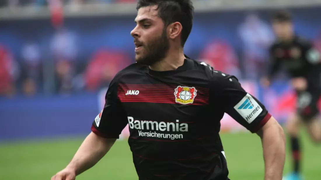Kevin Volland (Bayer 04 Leverkusen), Illustration mit AI erstellt.