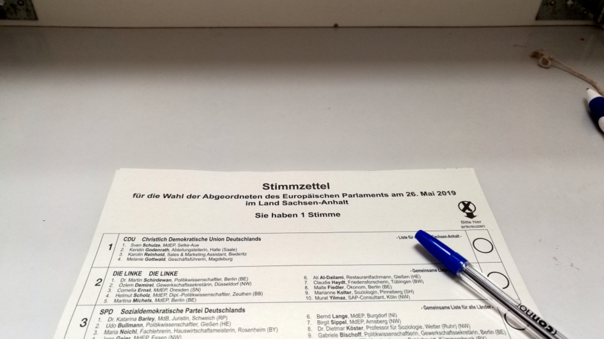 Stimmzettel zur Europawahl am 26.05.2019 - Foto: über dts Nachrichtenagentur