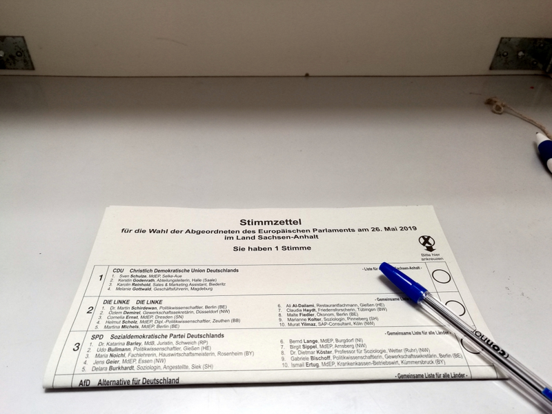Stimmzettel zur Europawahl am 26.05.2019 - Foto: über dts Nachrichtenagentur