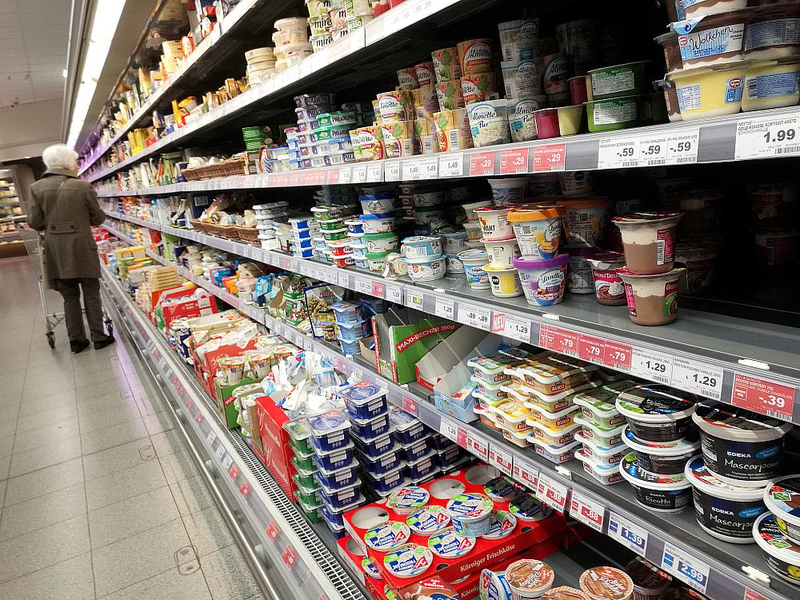 Einkaufsregal in einem Supermarkt (Archiv) - Foto: über dts Nachrichtenagentur