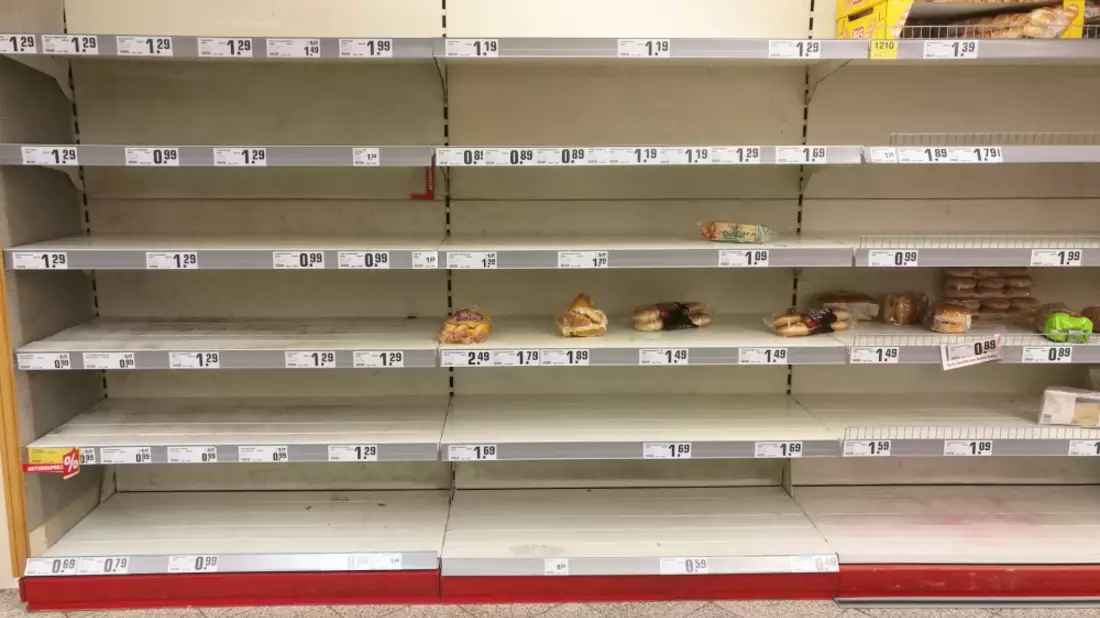 Fast ausverkauftes Brot am 14.03.2020 im Supermarkt - Bild: über dts Nachrichtenagentur