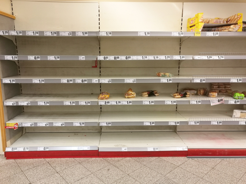 Fast ausverkauftes Brot am 14.03.2020 im Supermarkt - Foto: über dts Nachrichtenagentur