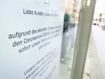 Wegen Coronakrise geschlossener Laden - Foto: über dts Nachrichtenagentur