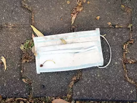 Weggeworfener Mundschutz (Archiv) - Foto: über dts Nachrichtenagentur