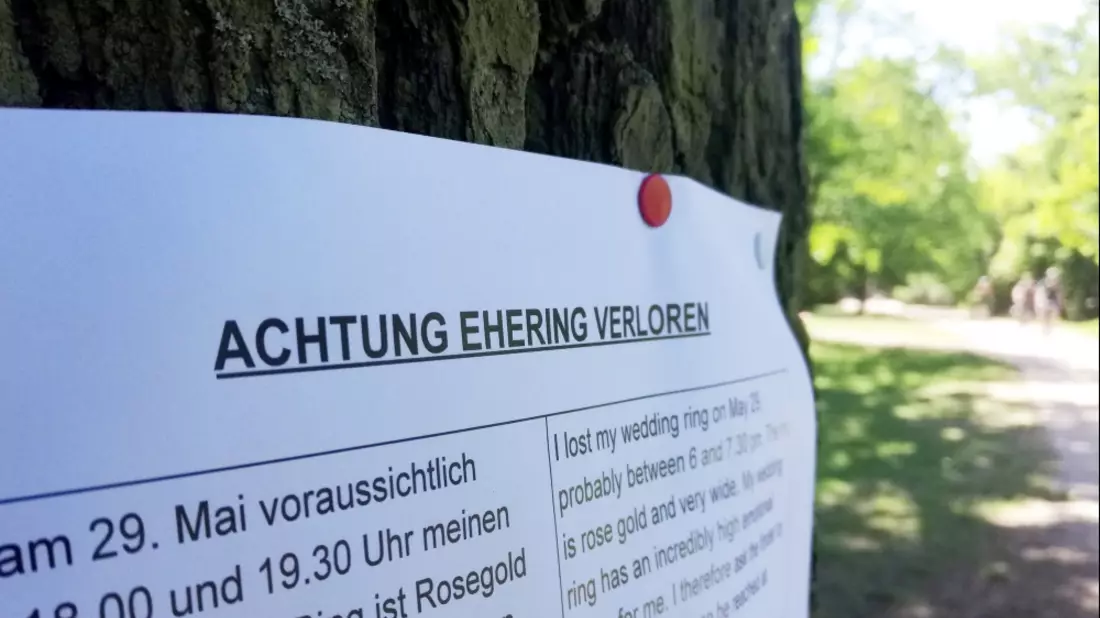 Verlorener Ehering, Illustration mit AI erstellt.