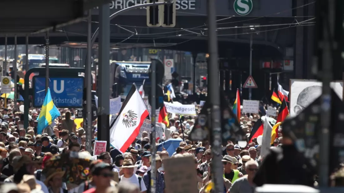 Demo von Corona-Skeptikern am 01.08.2020 - Bild: über dts Nachrichtenagentur