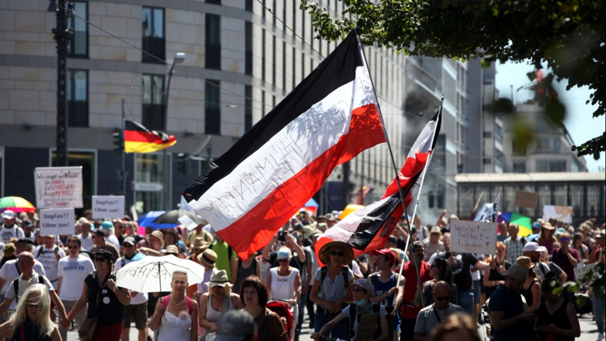 Demo von Corona-Skeptikern am 01.08.2020 - Foto: über dts Nachrichtenagentur