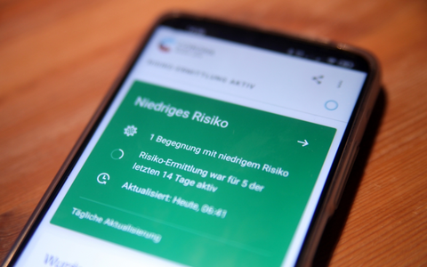 Corona-Warn-App mit Risikobegegnung - Foto: ?ber dts Nachrichtenagentur