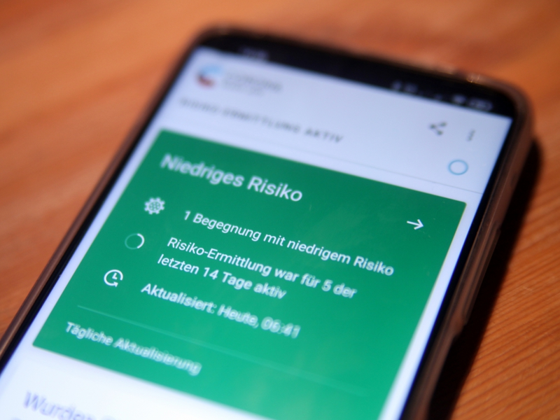 Corona-Warn-App mit Risikobegegnung - Foto: ?ber dts Nachrichtenagentur