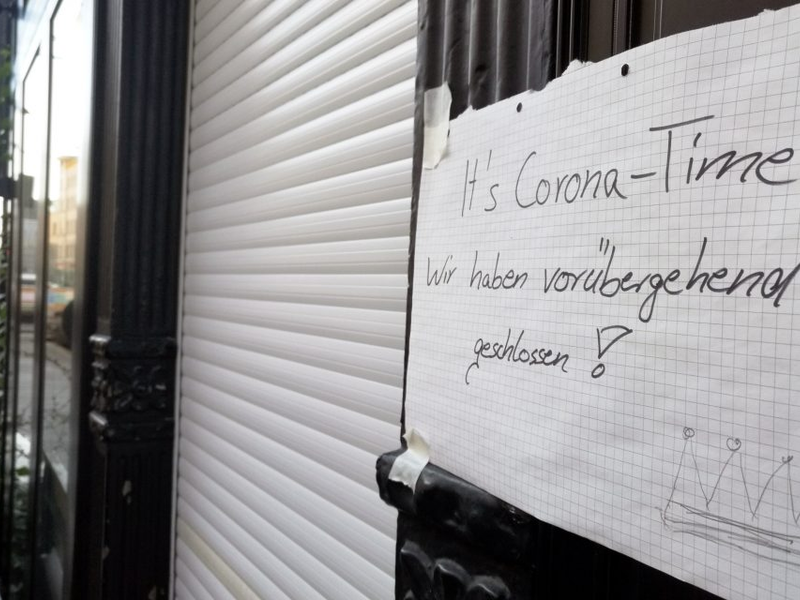 Wegen Coronakrise geschlossener Laden - Foto: über dts Nachrichtenagentur