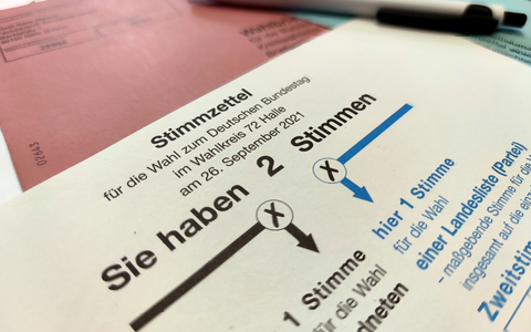 Stimmzettel zur Bundestagswahl 2021 - Foto: ?ber dts Nachrichtenagentur