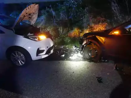 POL-GM: Zwei Leichtverletzte nach Alleinunfall - Foto: presseportal.de