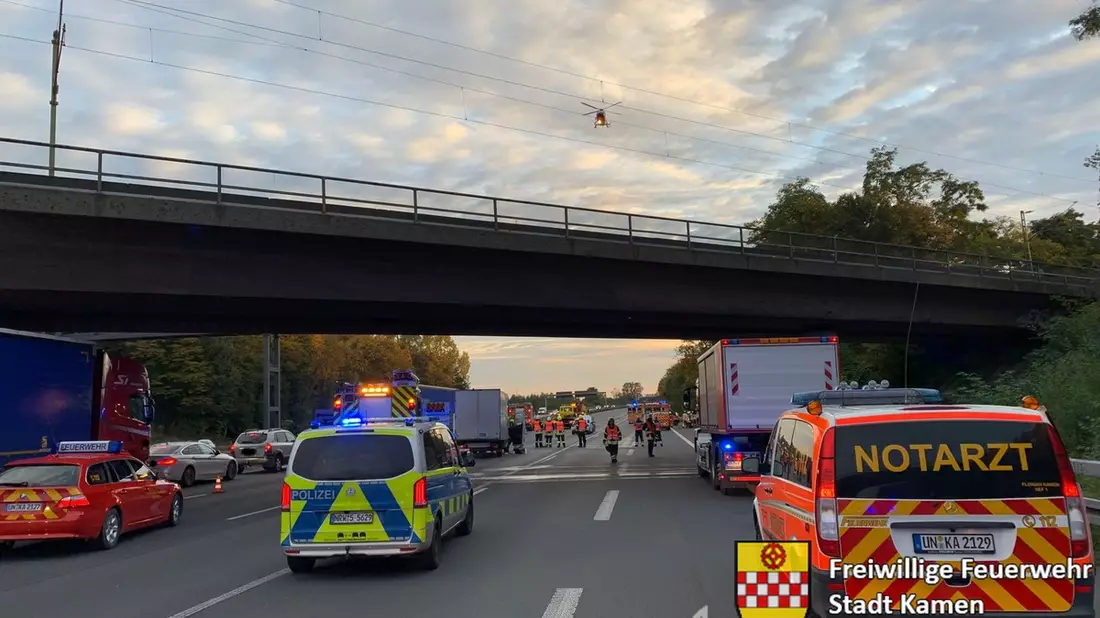 FW-EN: Verkehrsunfall auf der BAB 1 - Bild: presseportal.de