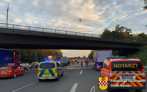 FW-EN: Verkehrsunfall auf der BAB 1 - Foto: presseportal.de
