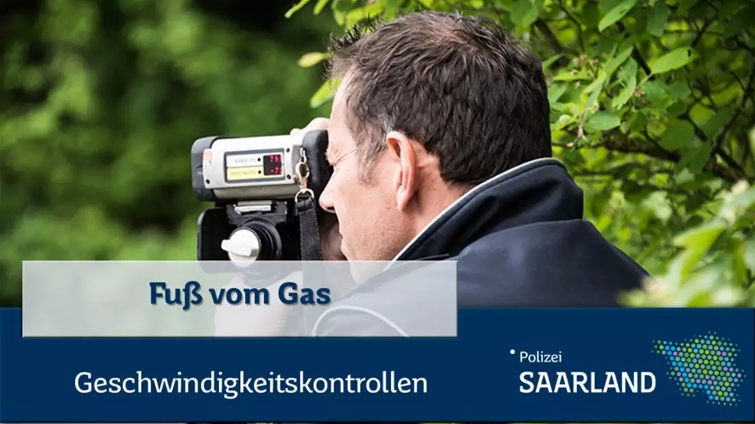 POL-SL: Geschwindigkeitskontrollen im Saarland / Ankündigung der Kontrollörtlichkeiten und -zeiten, 25. KW 2025 - Bild: presseportal.de