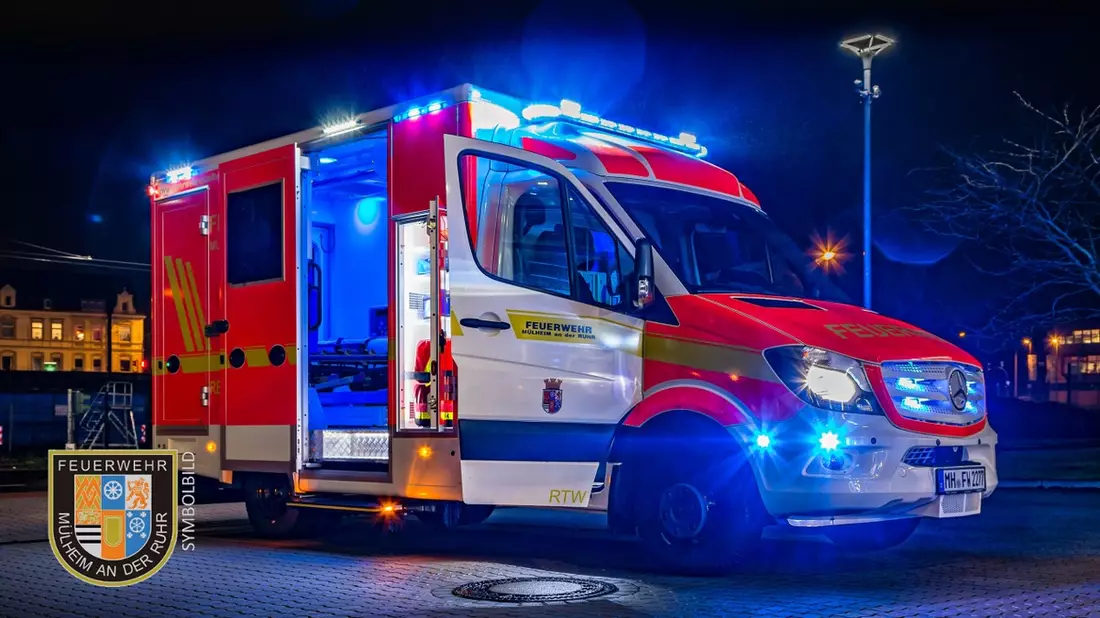 FW-MH: Gestohlener Rettungswagen in Mülheim an der Ruhr - Bild: presseportal.de