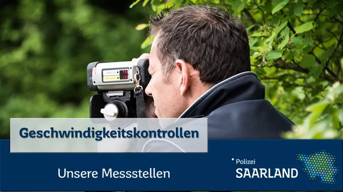 POL-SL: Geschwindigkeitskontrollen im Saarland / Ankündigung der Kontrollörtlichkeiten und -zeiten - 4. KW 2024 - Bild: presseportal.de