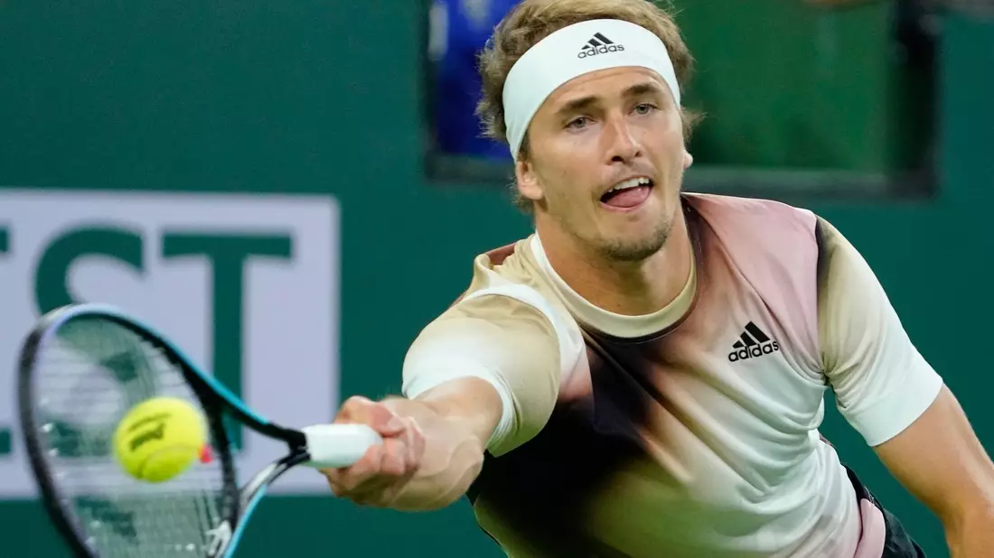 Schied in Indian Wells aus: Alexander Zverev. - Bild: Mark J. Terrill/AP/dpa
