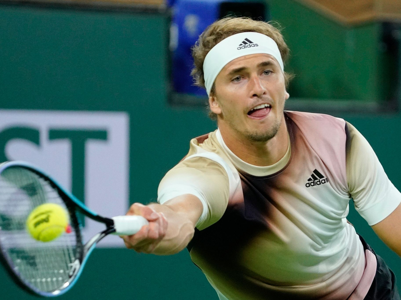 Schied in Indian Wells aus: Alexander Zverev. - Foto: Mark J. Terrill/AP/dpa