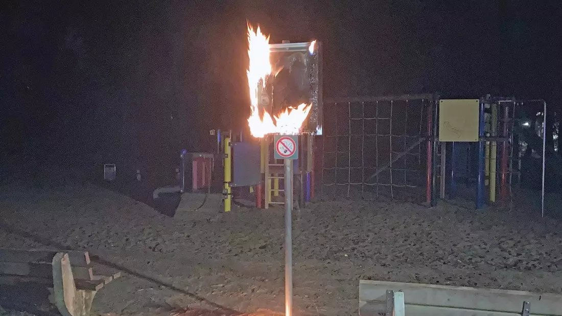 POL-COE: Olfen, Zur Geest/ Mit Firmenfahrzeug gegen Schilder gefahren - Bild: presseportal.de