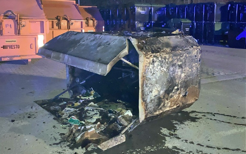 FW-EN: Erneuter Papiercontainerbrand an der Egge - Foto: presseportal.de