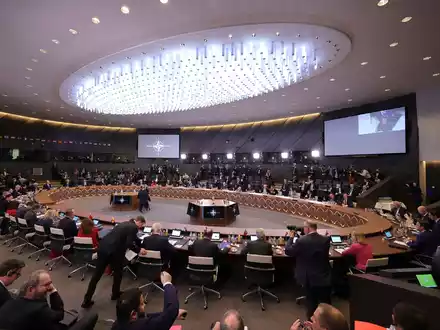 Der Start des neuen Projekts «Nato Mission Ukraine» (NMU) zur Unterstützung der Ukraine soll im Idealfall beim nächsten Bündnisgipfel von Bundeskanzler Olaf Scholz (SPD) und den anderen Staats- und Regierungschefs der Nato-Staaten in Washington beschlossen werden. - Foto: Olivier Matthys/AP/dpa