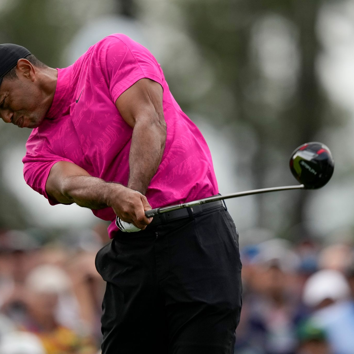 Tiger Woods hatte einen harten Tag im Augusta National Golf Club. - Foto: Matt Slocum/AP/dpa