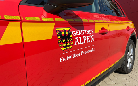 FW Alpen: Feuerwehr Alpen sucht Unfallopfer - Foto: presseportal.de