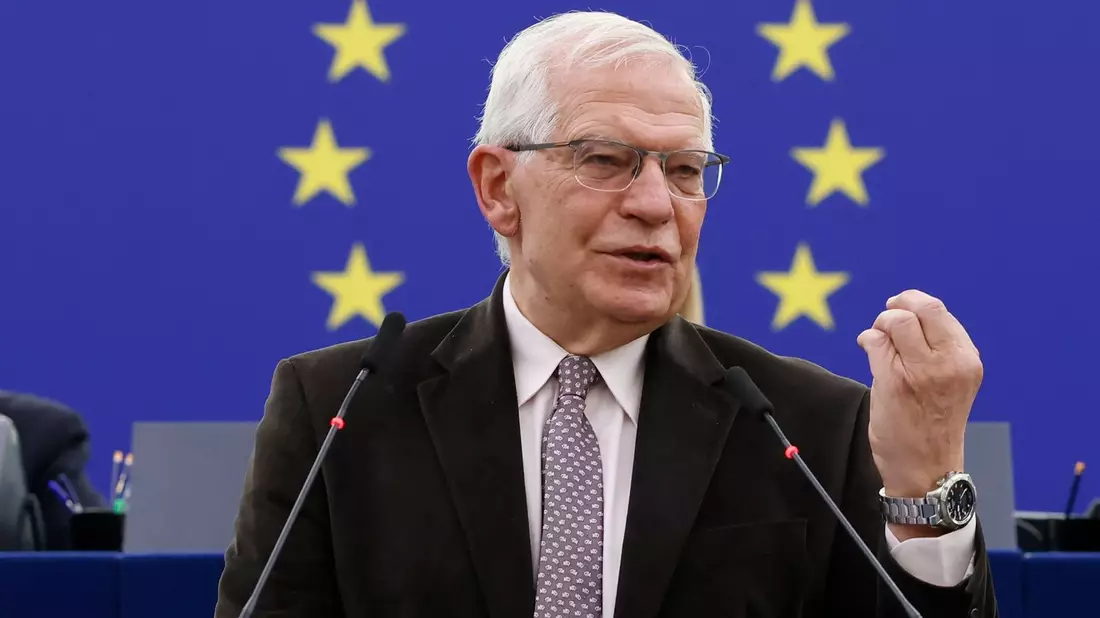 Josep Borrell, Leiter der Außenpolitik der Europäischen Union, verurteilt Irans Angriff. - Bild: Jean-Francois Badias/AP/dpa