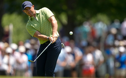 McIlroy verspielte auf den letzten fünf Bahnen zwei Schläge Vorsprung. - Foto: Matt York/AP/dpa