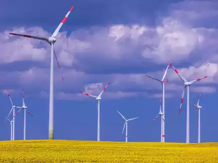 Durch mehr Strom aus Wind- und Solarkraft und eine geringere Nachfrage sind die Emissionen aus dem Energiesektor 2023 in der EU stark zurückgegangen. - Foto: Jens Büttner/dpa