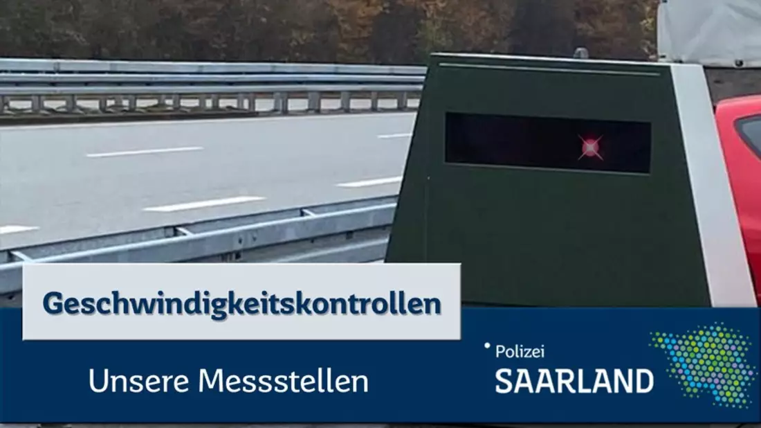 POL-SL: Geschwindigkeitskontrollen im Saarland / Ankündigung der Kontrollörtlichkeiten und -zeiten für die 49. KW 2023 - Bild: presseportal.de